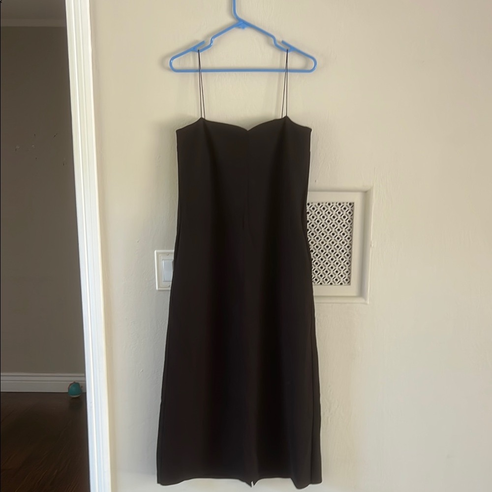 Elegant Black Spaghetti Strap Dress